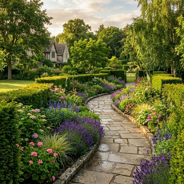 Beautiful garden pathway